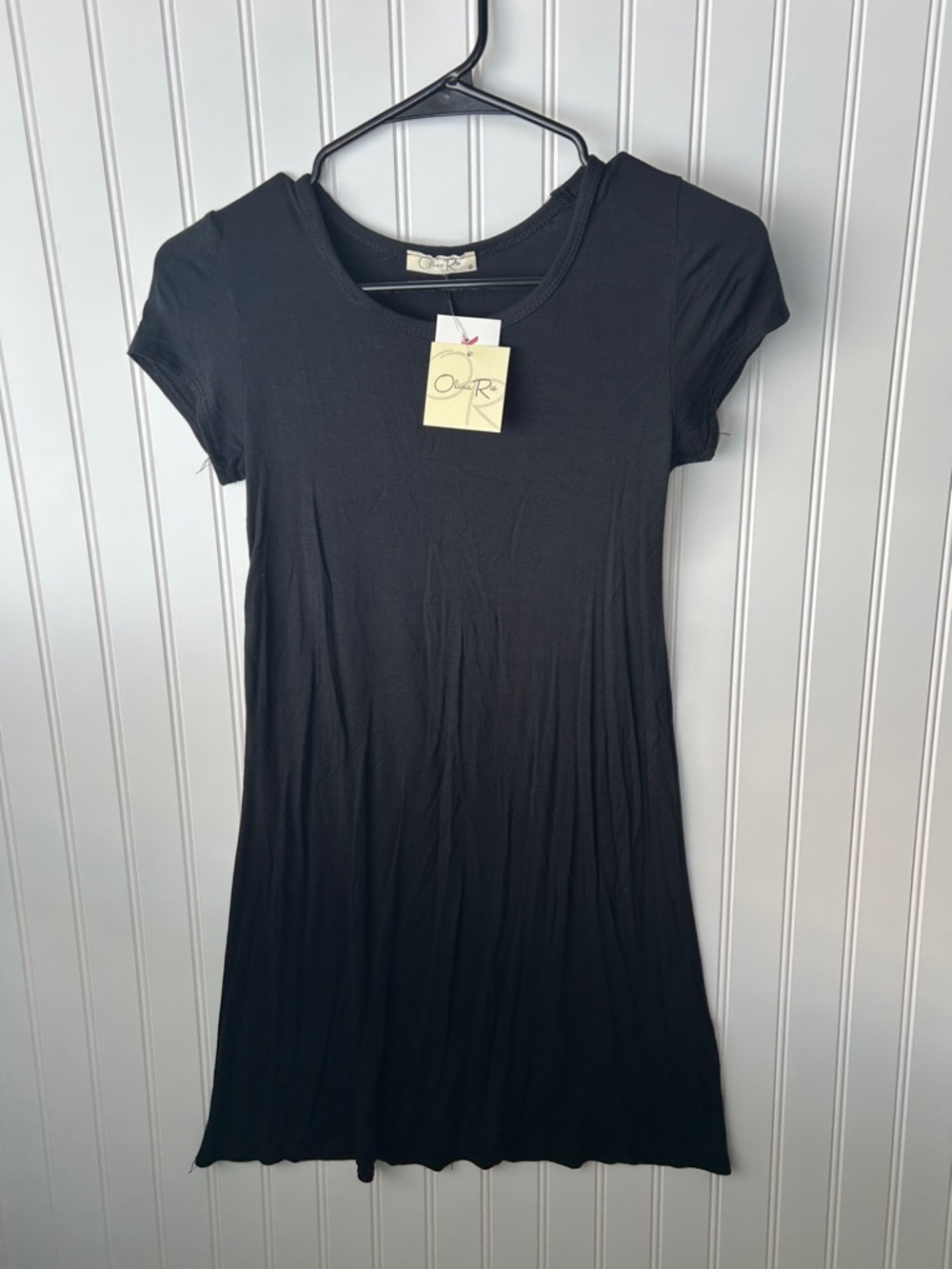 Olivia Rae Black Short Sleeve Scoop Neck Tee